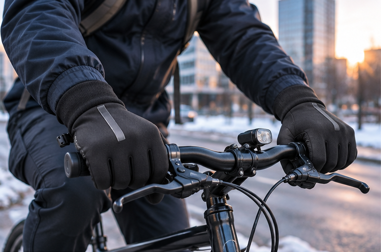 Winter city cycling