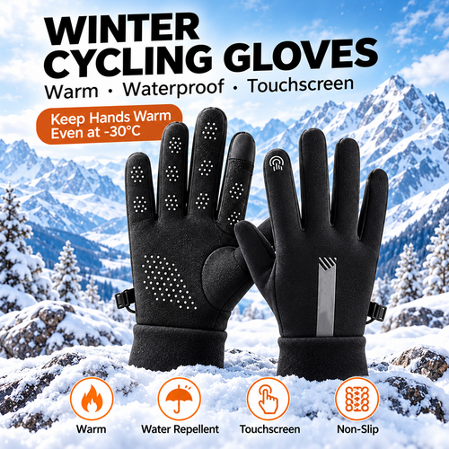Winter Cycling Gloves – Fleece-Lined Cold-Weather Gloves❄️