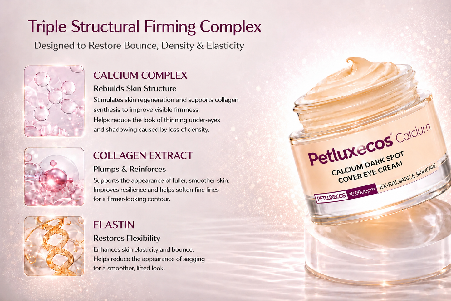 🔥LAST DAY 50% OFF!!Petluxecos Korean Calcium Dark Spot Eye Cream