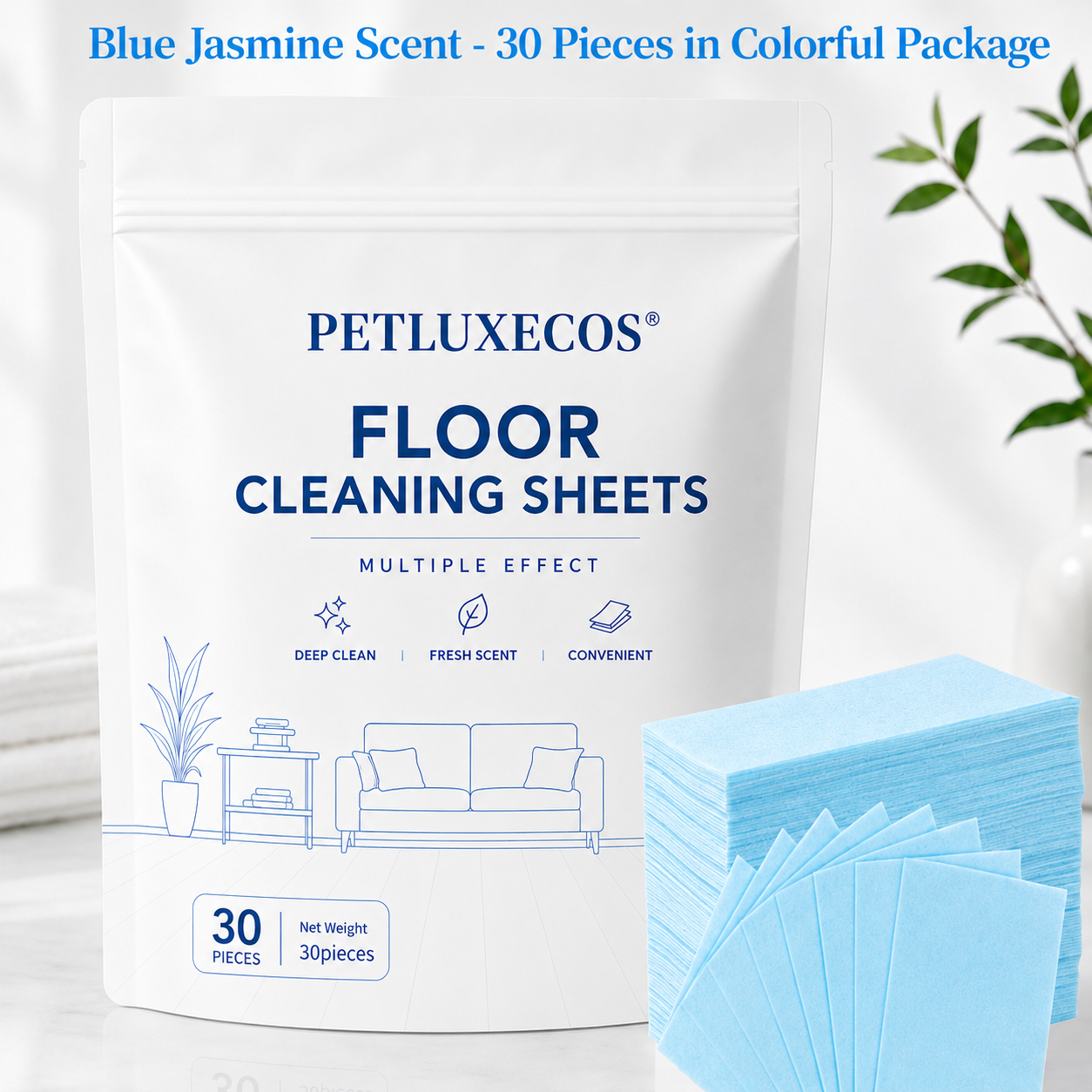 30-Pieces Multi-Effect Floor Cleaning Sheets