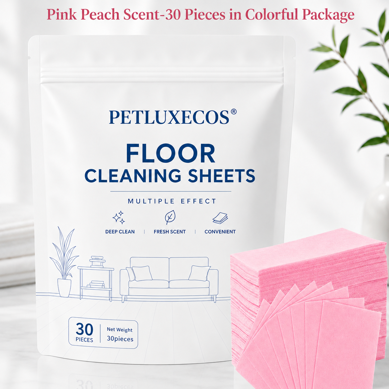 30-Pieces Multi-Effect Floor Cleaning Sheets