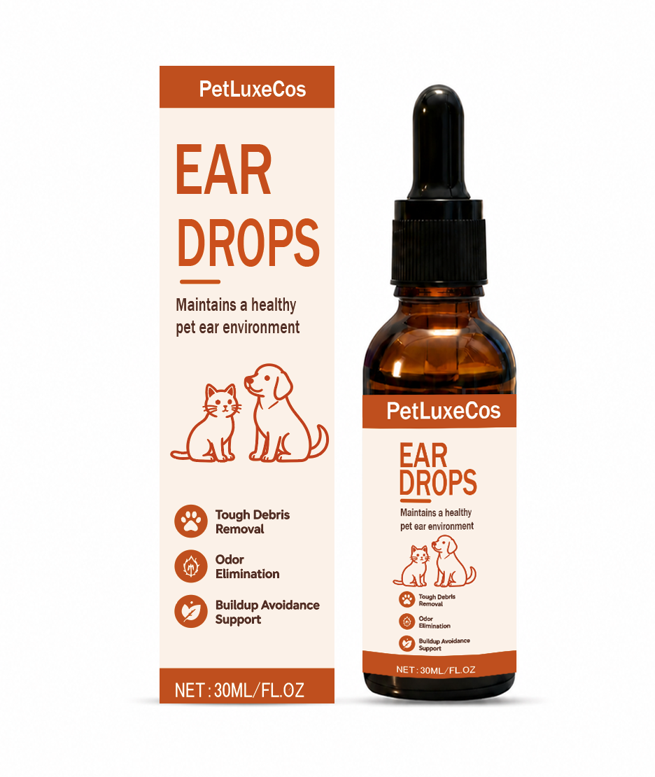 PetLuxeCos  Natural Dog & Cat Ear Drop for Itching & Wax Build-Up